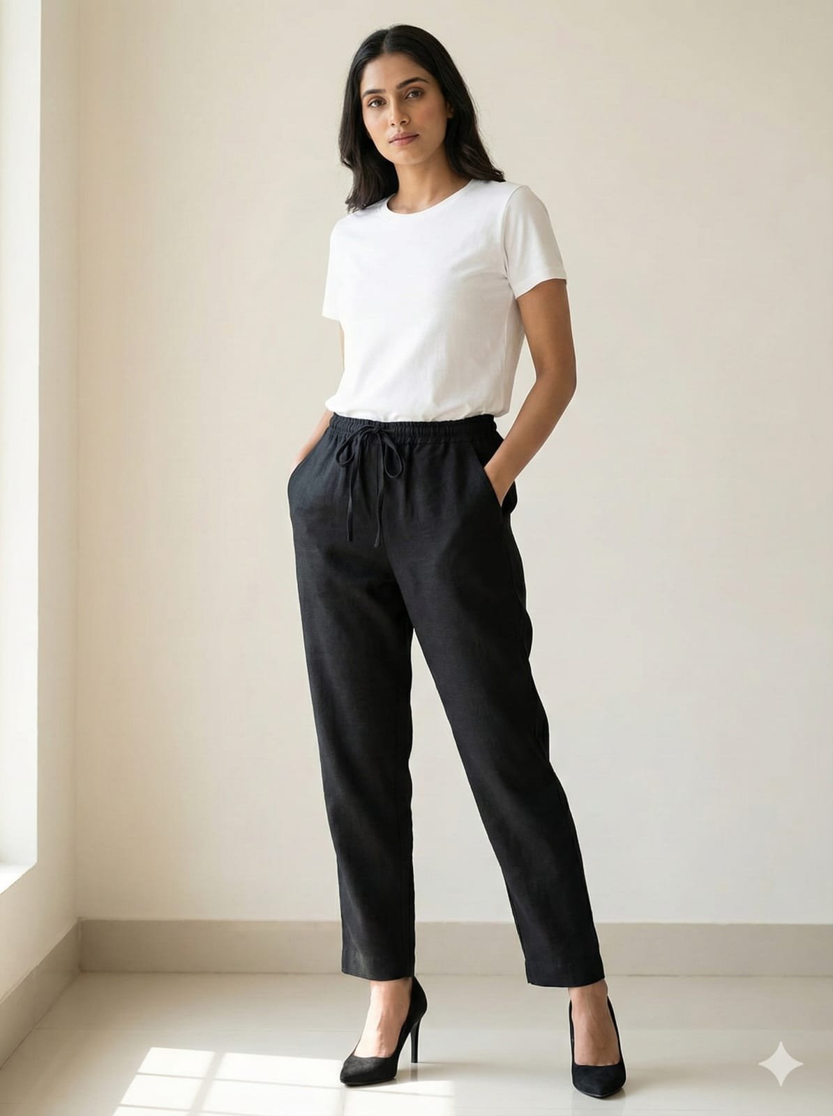 The black linen pants