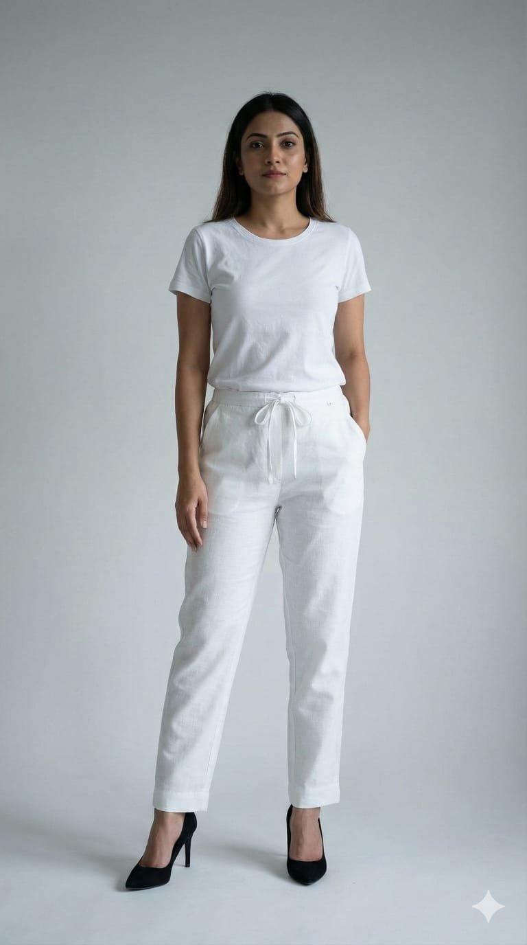 The white linen pants
