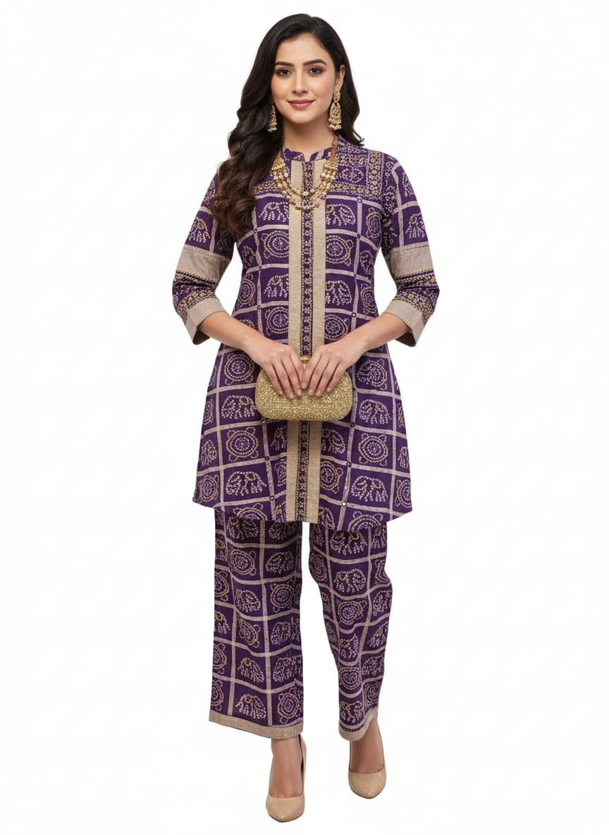 Purple gharchalo coord set