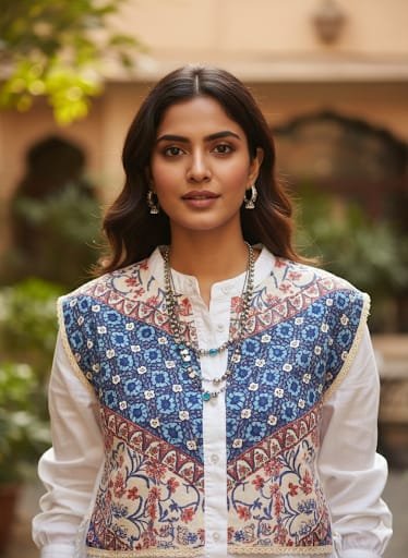Cotton yoke shirt